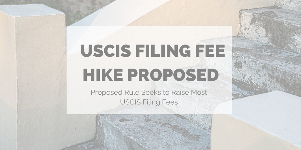 USCIS Filing Fee Increase