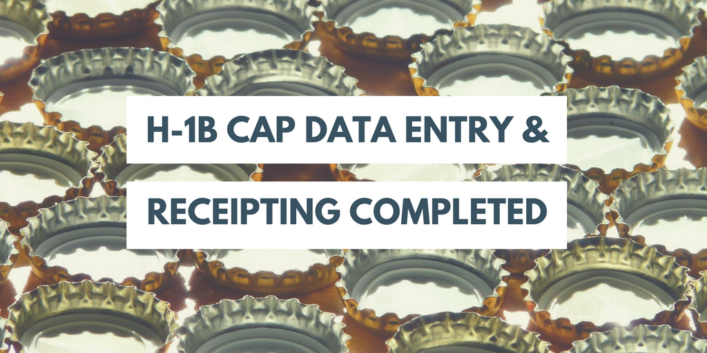 H-1B cap data entry completed