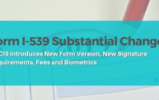 I-539 Form Revisions