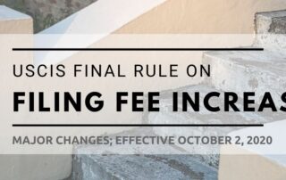 2020 USCIS Filing Fee Increase