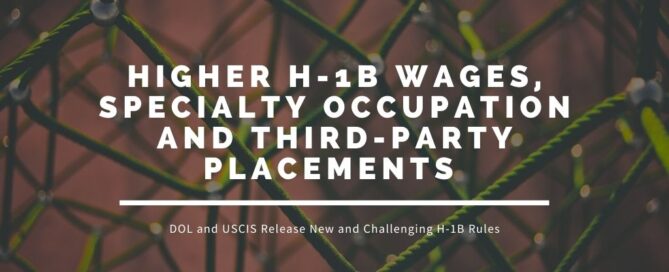 H-1B Rules Prevailing Wage Third Party Placements
