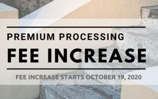 Premium Processing Filing Fee Increase October 2020