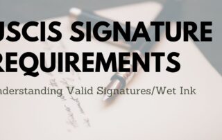 USCIS Signature Requirements